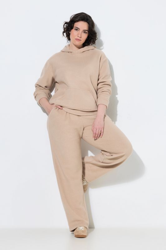 Elastic Drawstring Waist Straight Leg Pants