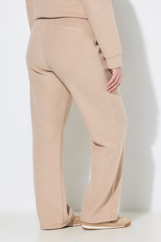 Elastic Drawstring Waist Straight Leg Pants