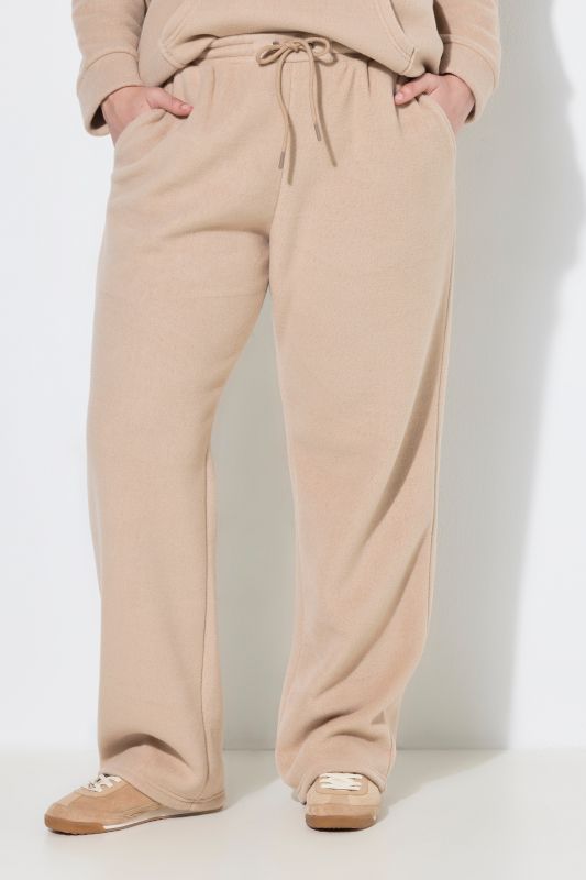 Elastic Drawstring Waist Straight Leg Pants