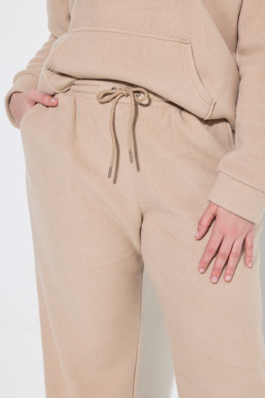 Elastic Drawstring Waist Straight Leg Pants