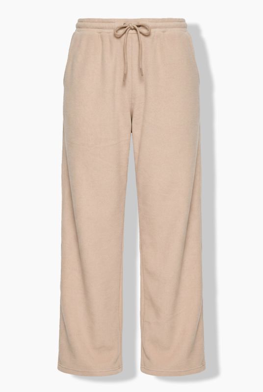 Elastic Drawstring Waist Straight Leg Pants
