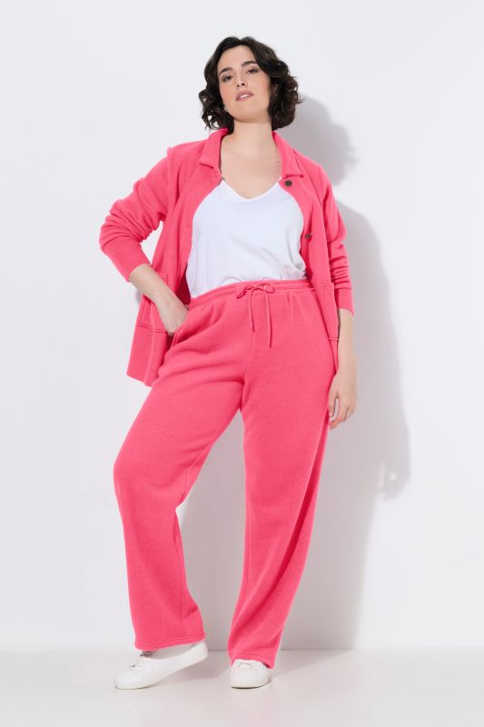 Elastic Drawstring Waist Straight Leg Pants