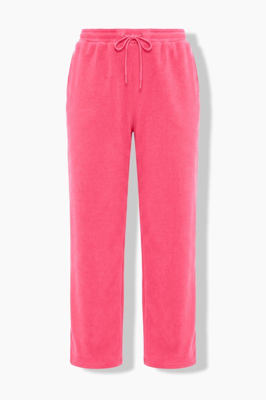Elastic Drawstring Waist Straight Leg Pants
