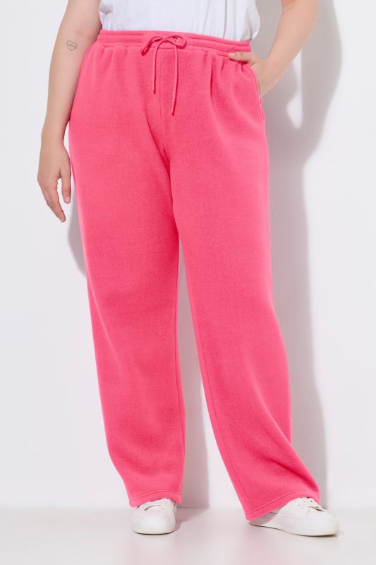 Elastic Drawstring Waist Straight Leg Pants