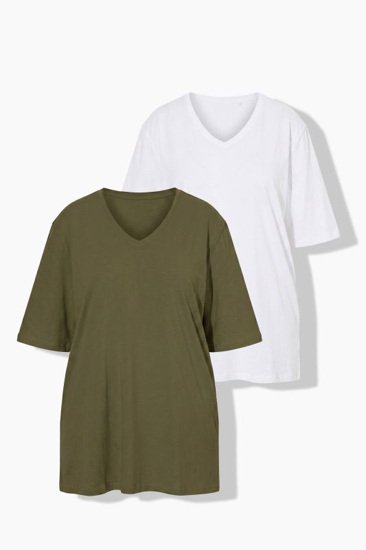 2 Pack Cotton V-Neck Tees