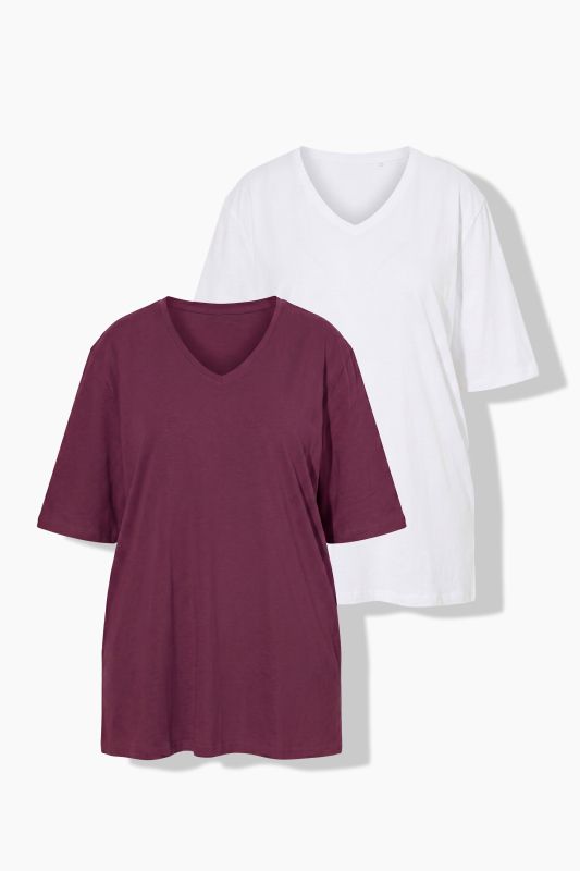 2 Pack Cotton V-Neck Tees