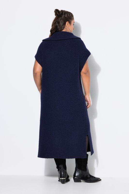 Troyer Collar Knit Oversized Dress