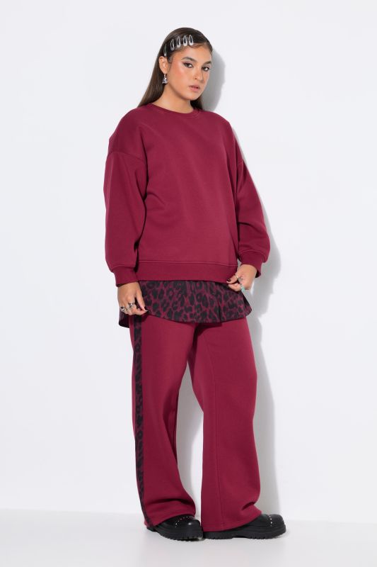 Leopard Print Illusion Layer Sweatshirt