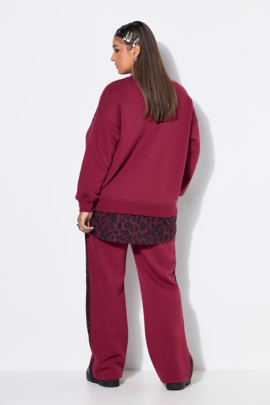 Leopard Print Illusion Layer Sweatshirt
