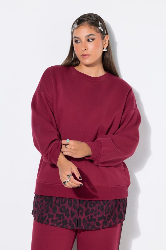 Leopard Print Illusion Layer Sweatshirt