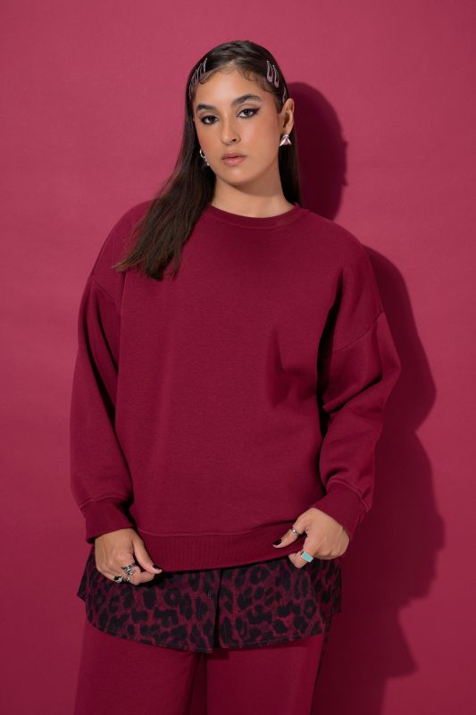 Leopard Print Illusion Layer Sweatshirt