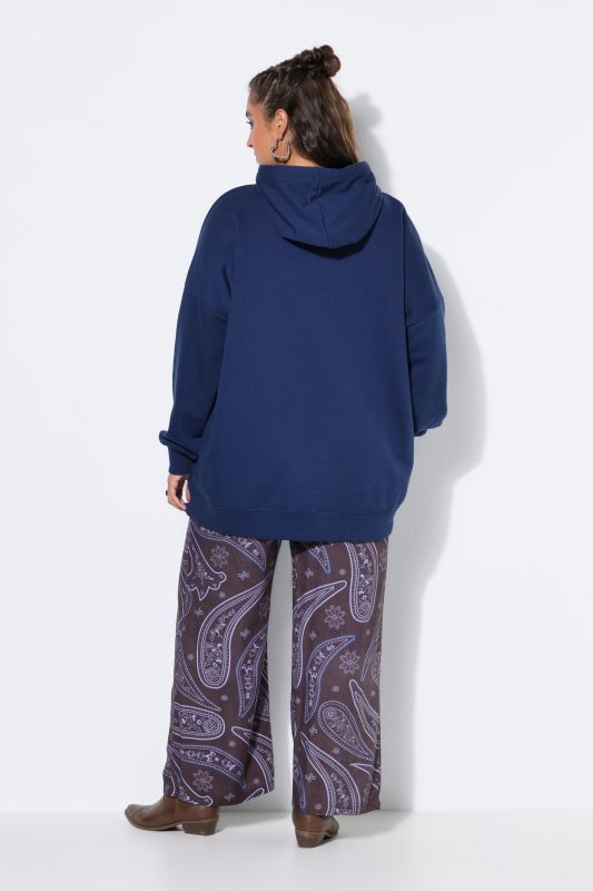 Keep Calm Terry Lettering Oversized Hoodie