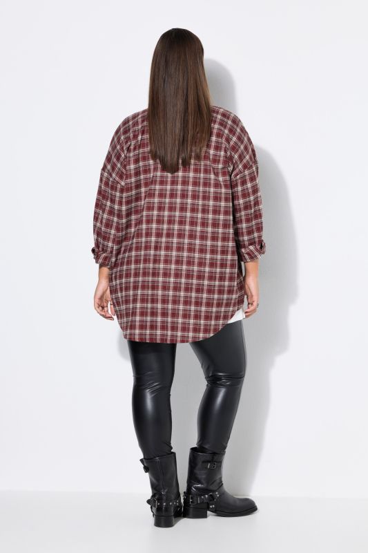 Plaid Oversized Button-Down Shirt