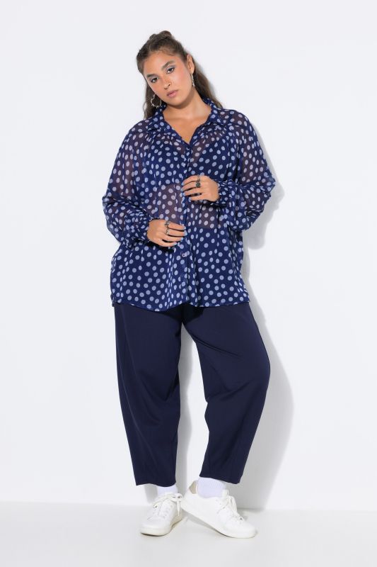 Polka Dot Sheer Chiffon Blouse
