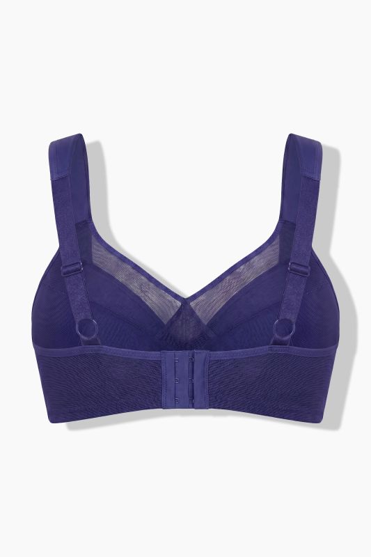 Mesh Panel Seamless Underwire Bra