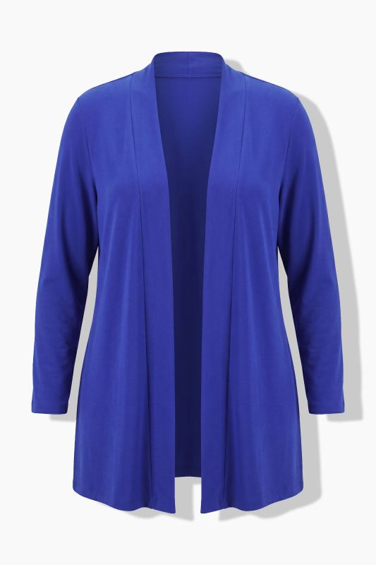 Matte Jersey Open Front Long Sleeve Jacket