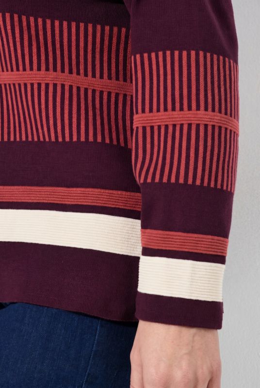 Eco Cotton Block Striped Milano KNit Sweater
