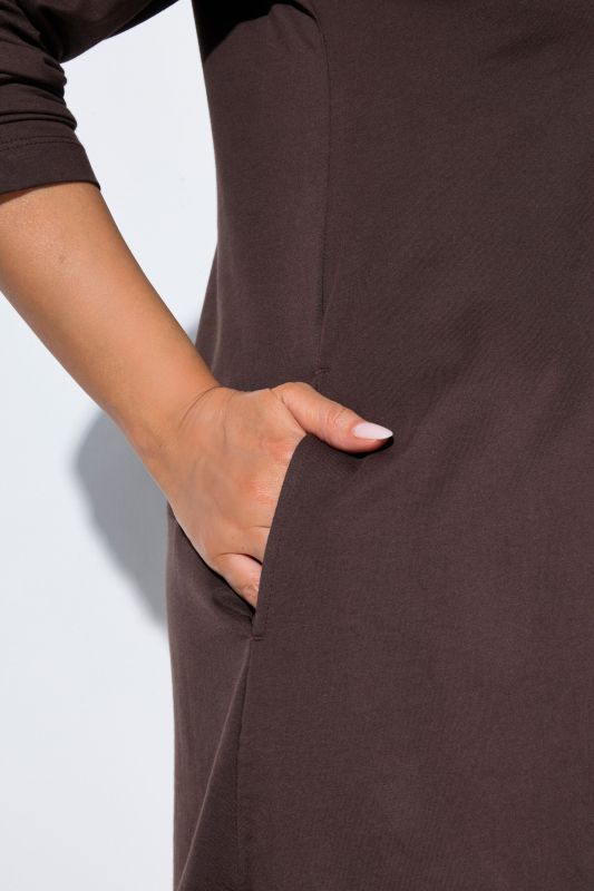 Notch Neckline Long Sleeve Knit Tunic