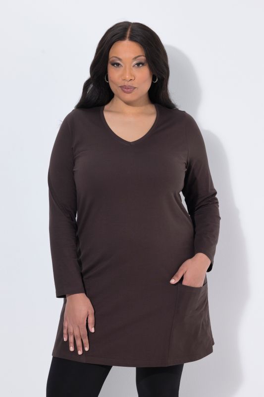 Empire A-Line Knit Pocket Tunic