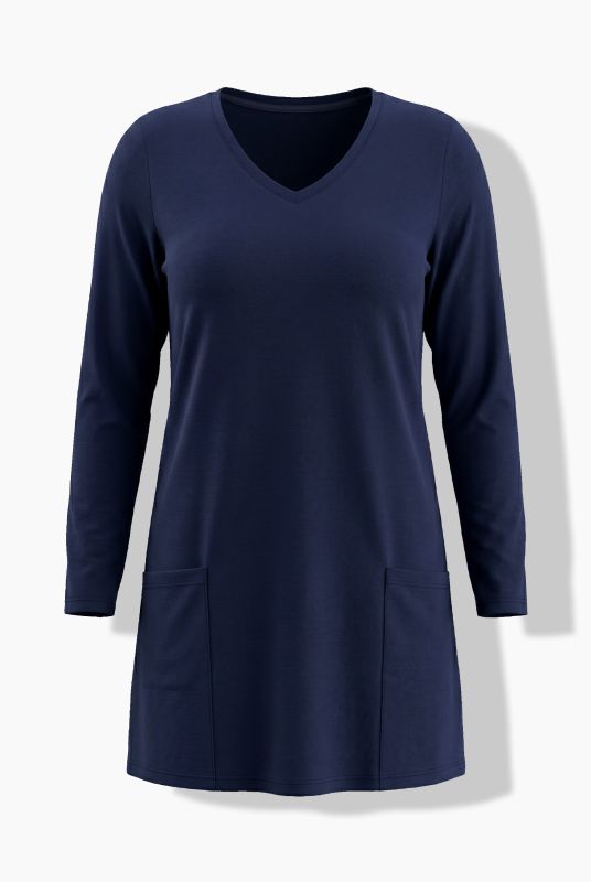 Empire A-Line Knit Pocket Tunic