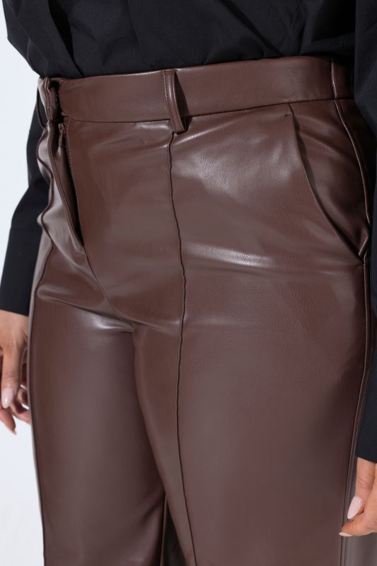 Faux Leather Comfort Waist Pants