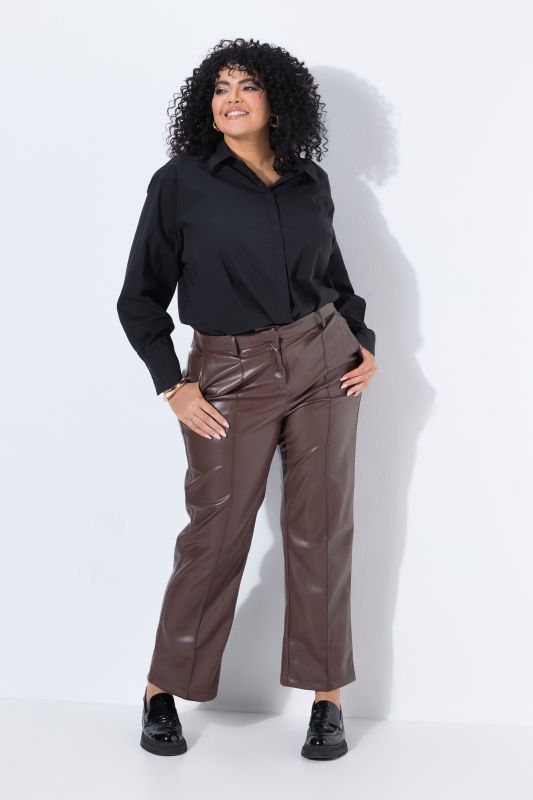Faux Leather Comfort Waist Pants