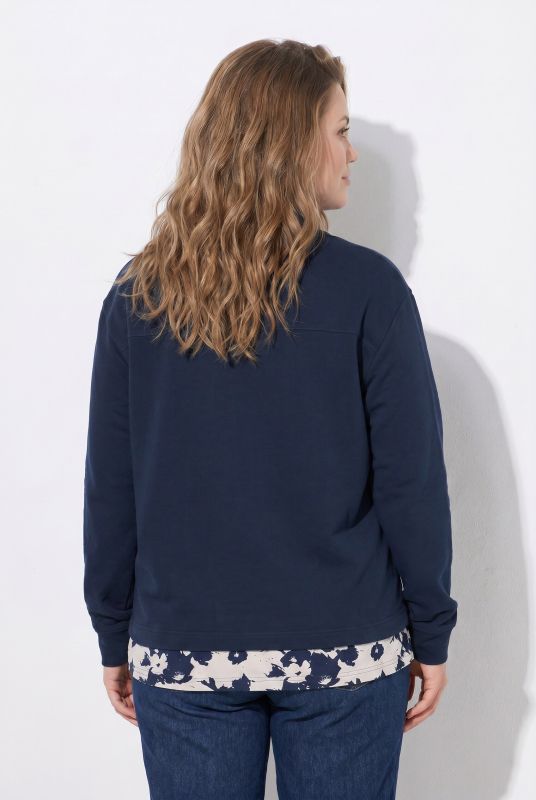 Eco Cotton Drawstring Hem Turtleneck Sweatshirt