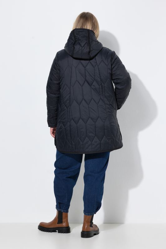 Geometric Quilted Longline Jacket