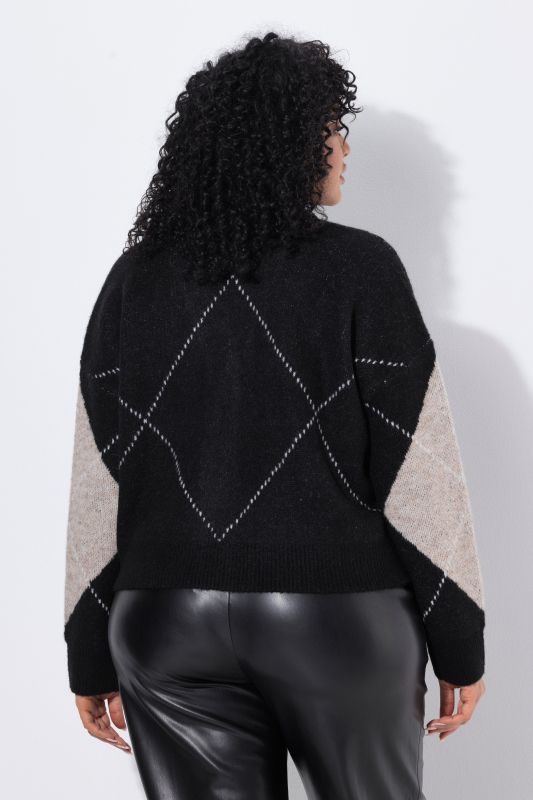Argyle V-Neck Cardigan