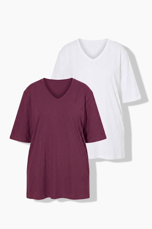 2 Pack Cotton V-Neck Tees