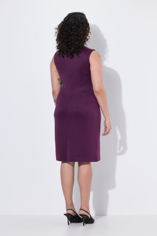Rhinestone Cutout Scuba Knit Dress