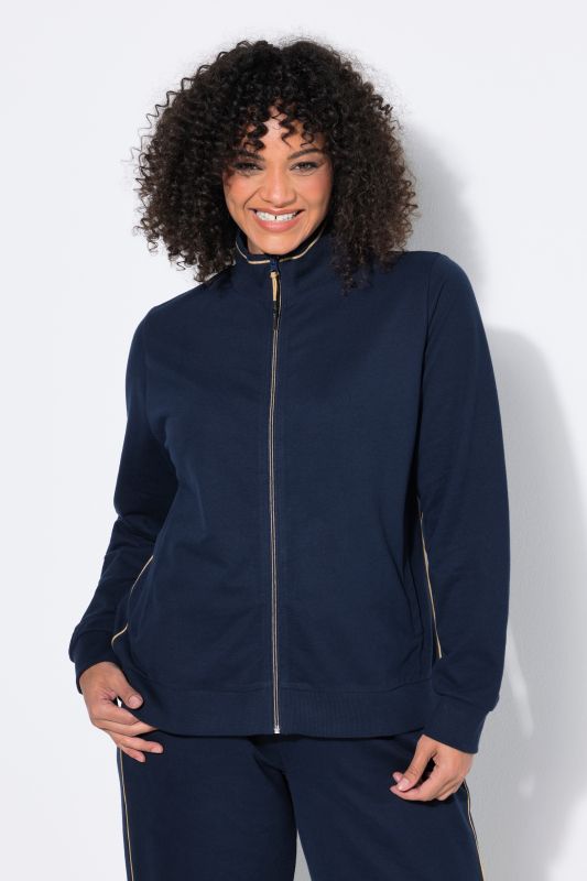 Zip-Up Collared Sweatshirt