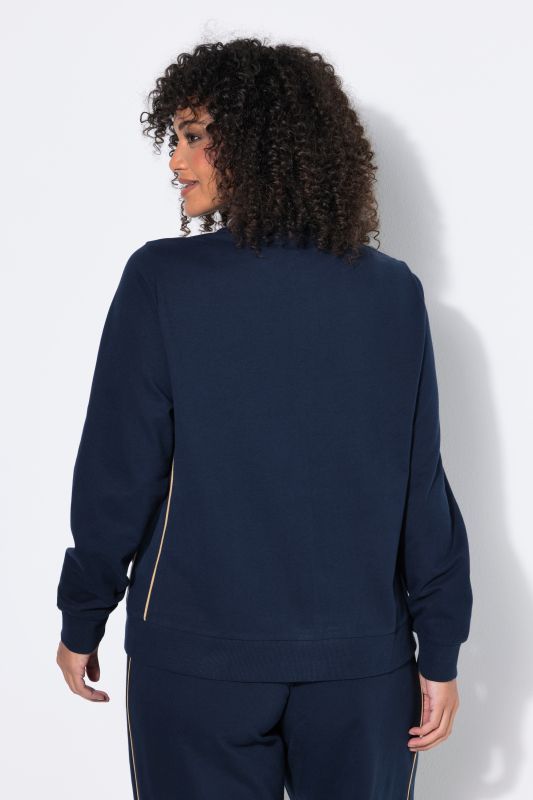Zip-Up Collared Sweatshirt