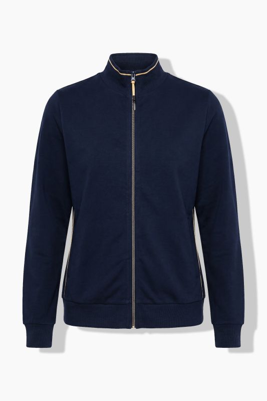 Zip-Up Collared Sweatshirt