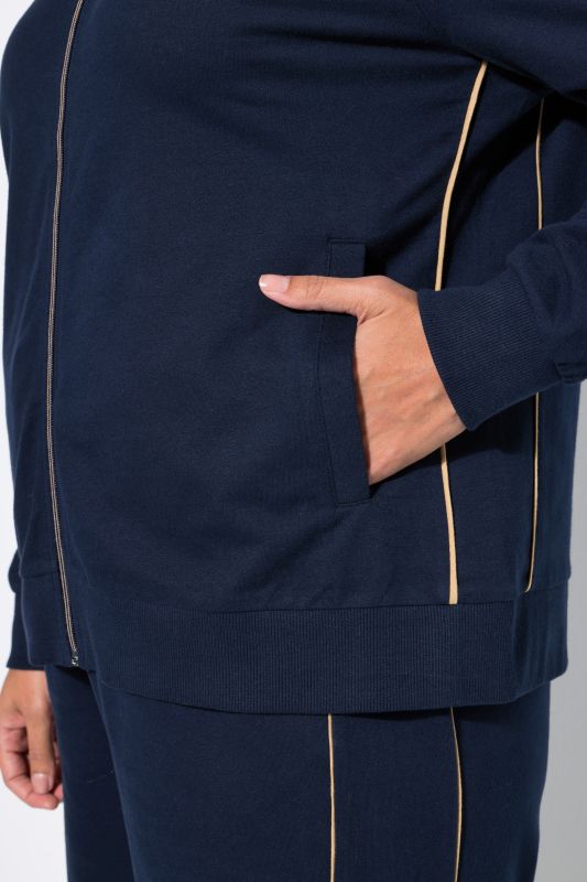 Zip-Up Collared Sweatshirt