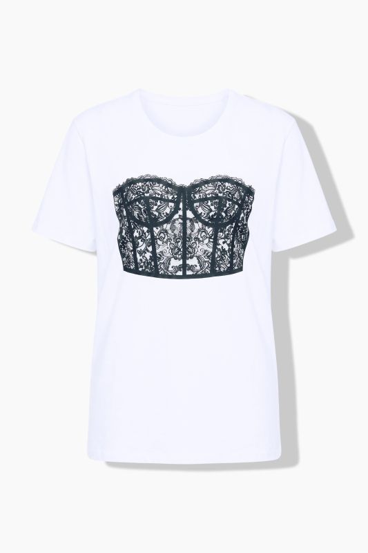Corset Motif Oversized Short Sleeve Tee