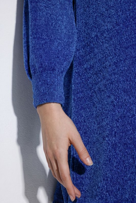 Chenille Knit Long Sleeve Turtleneck Sweater Dress