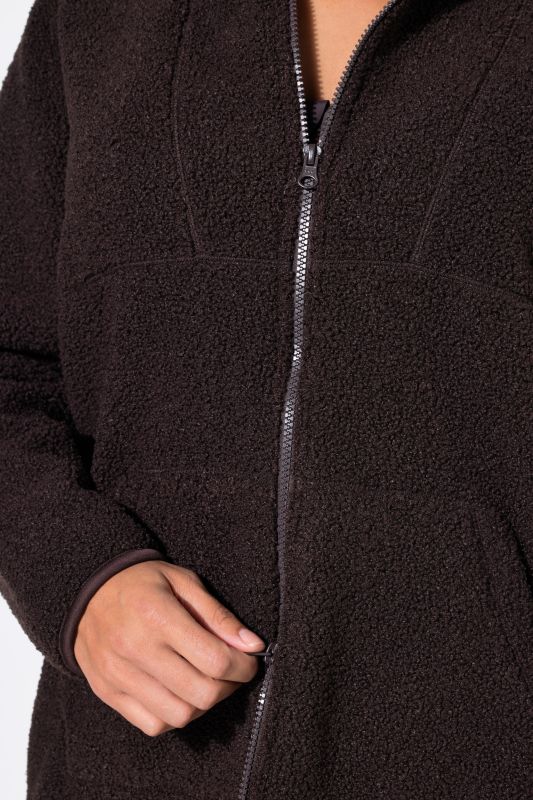 Longline Teddy Fleece Hooded Jacket
