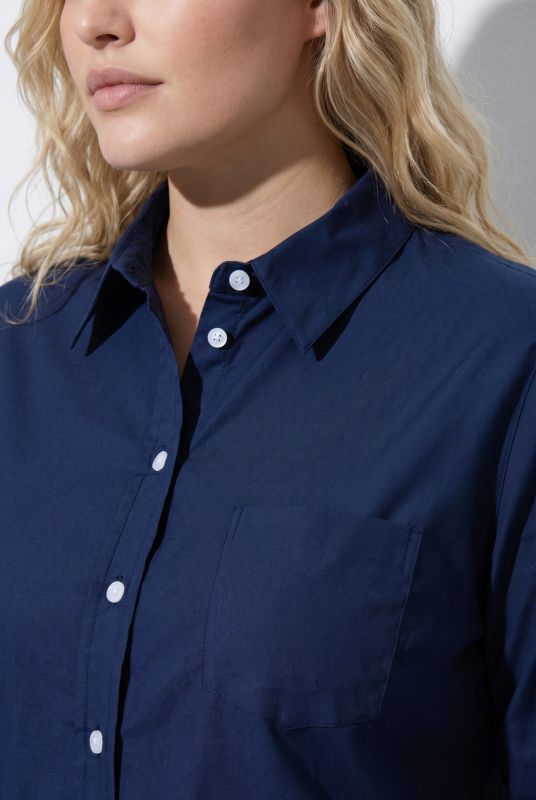 Long Sleeve Button-Down Blouse