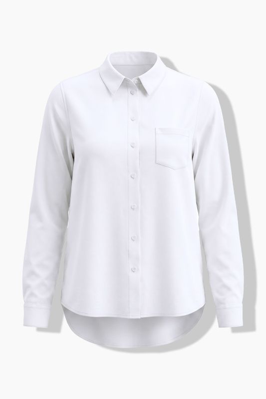 Long Sleeve Button-Down Blouse
