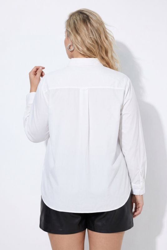 Long Sleeve Button-Down Blouse