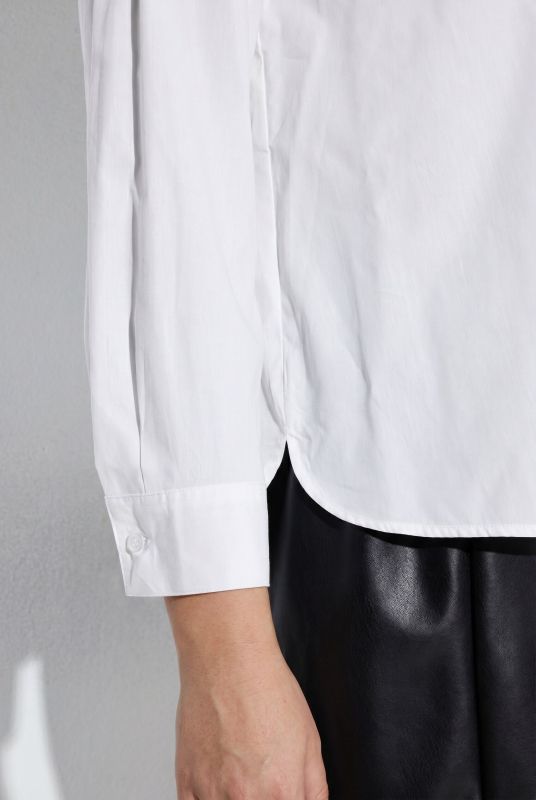 Long Sleeve Button-Down Blouse