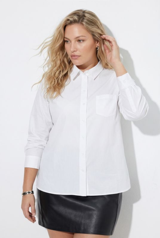 Long Sleeve Button-Down Blouse