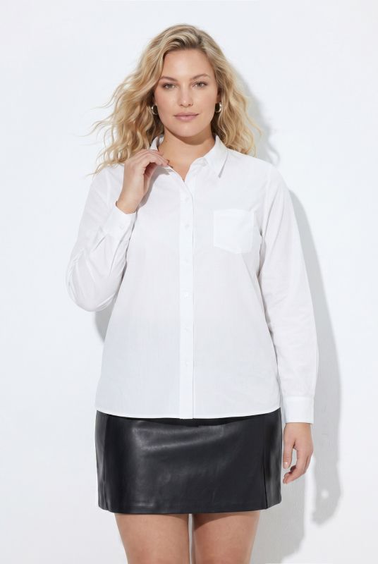 Long Sleeve Button-Down Blouse