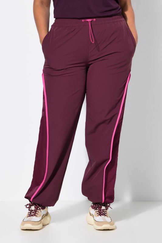 Contrast Piping Drawstring Waist Track Pants