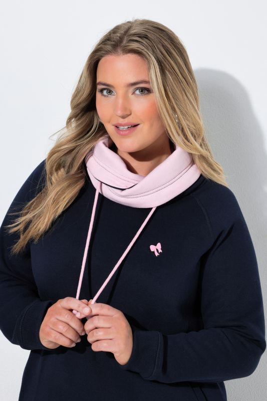 Rolled Collar Drawstring Sweatshirt