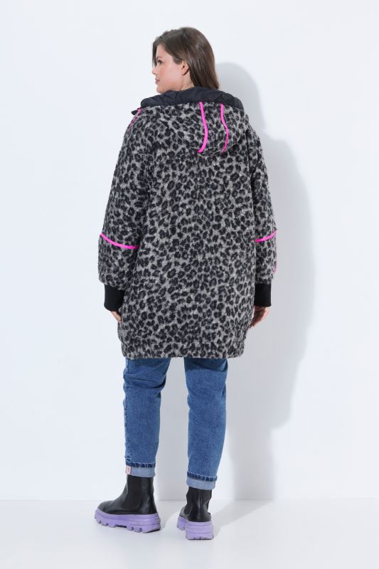 Plaid Boucle Textured Wool-Look Jacket