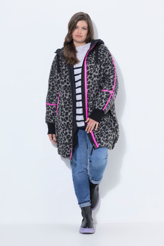 Plaid Boucle Textured Wool-Look Jacket