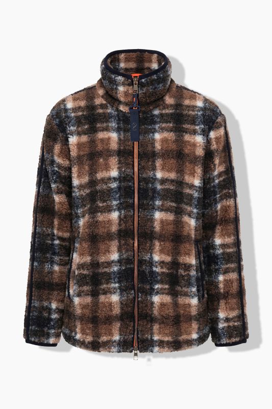 Plaid Teddy Fleece  Jacket