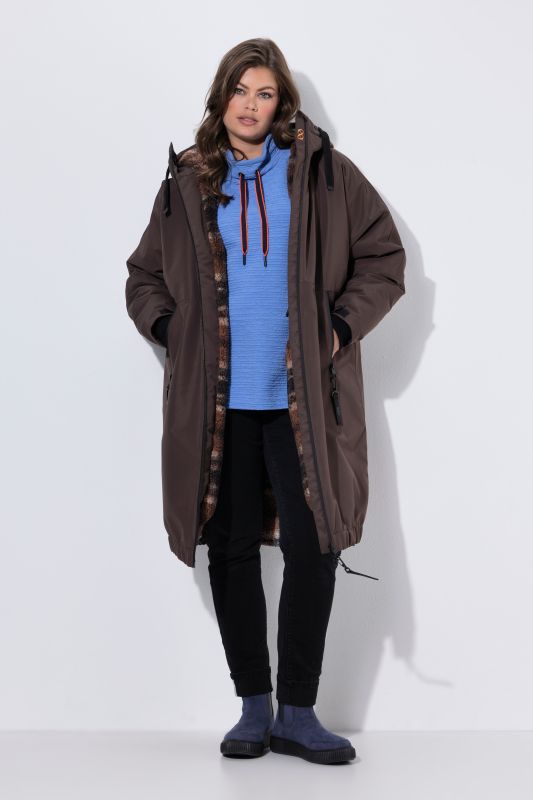 Fleece-Lined Oversized Coat